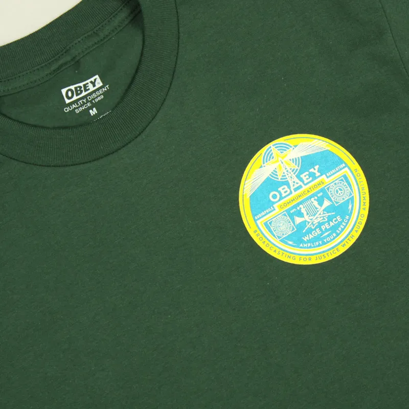 OBEY Radio Tower T-Shirt - Forest Green-1